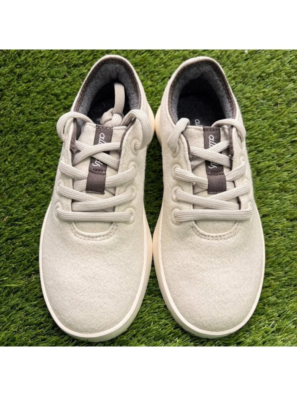Allbirds Wool Runner Go Womens Size 6.5 Ivory Athletic Running Shoes Sneakers